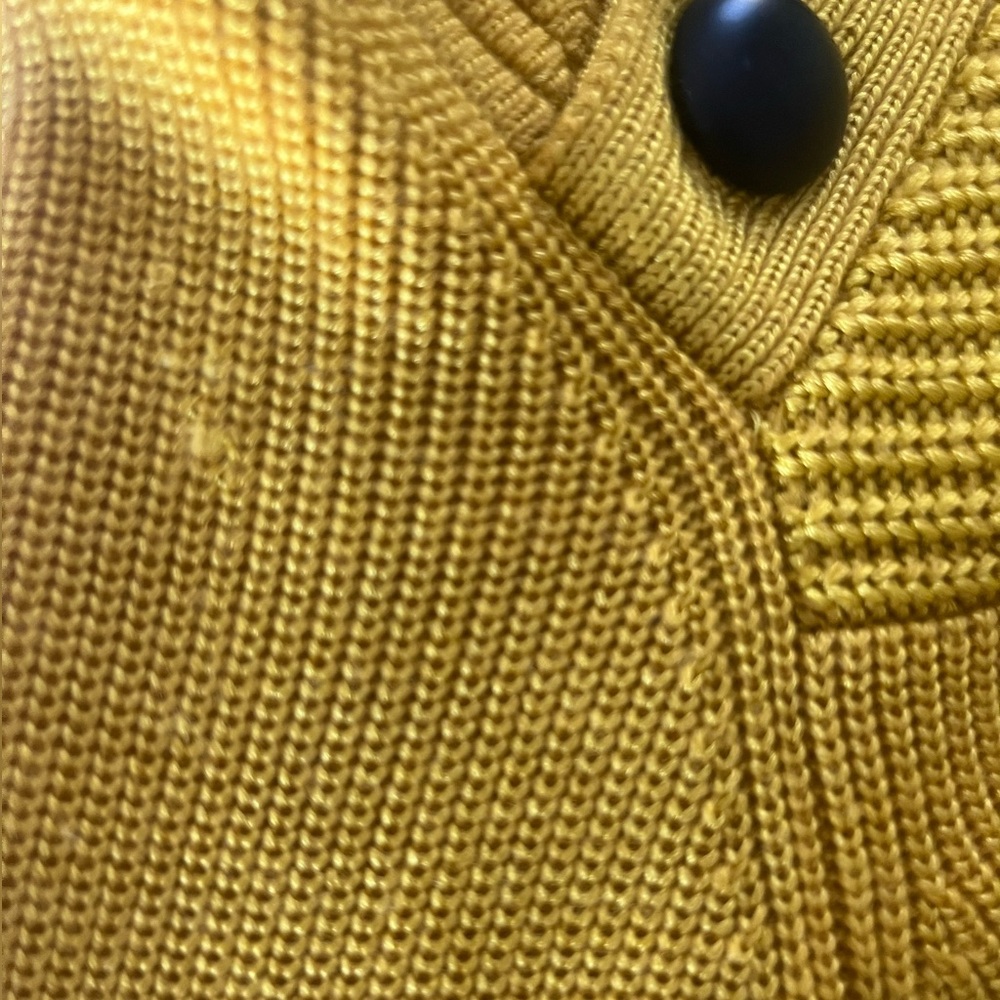Isabel Marant Mustard Yellow Button-Shoulder Crewneck Sweater - Picture 6 of 7
